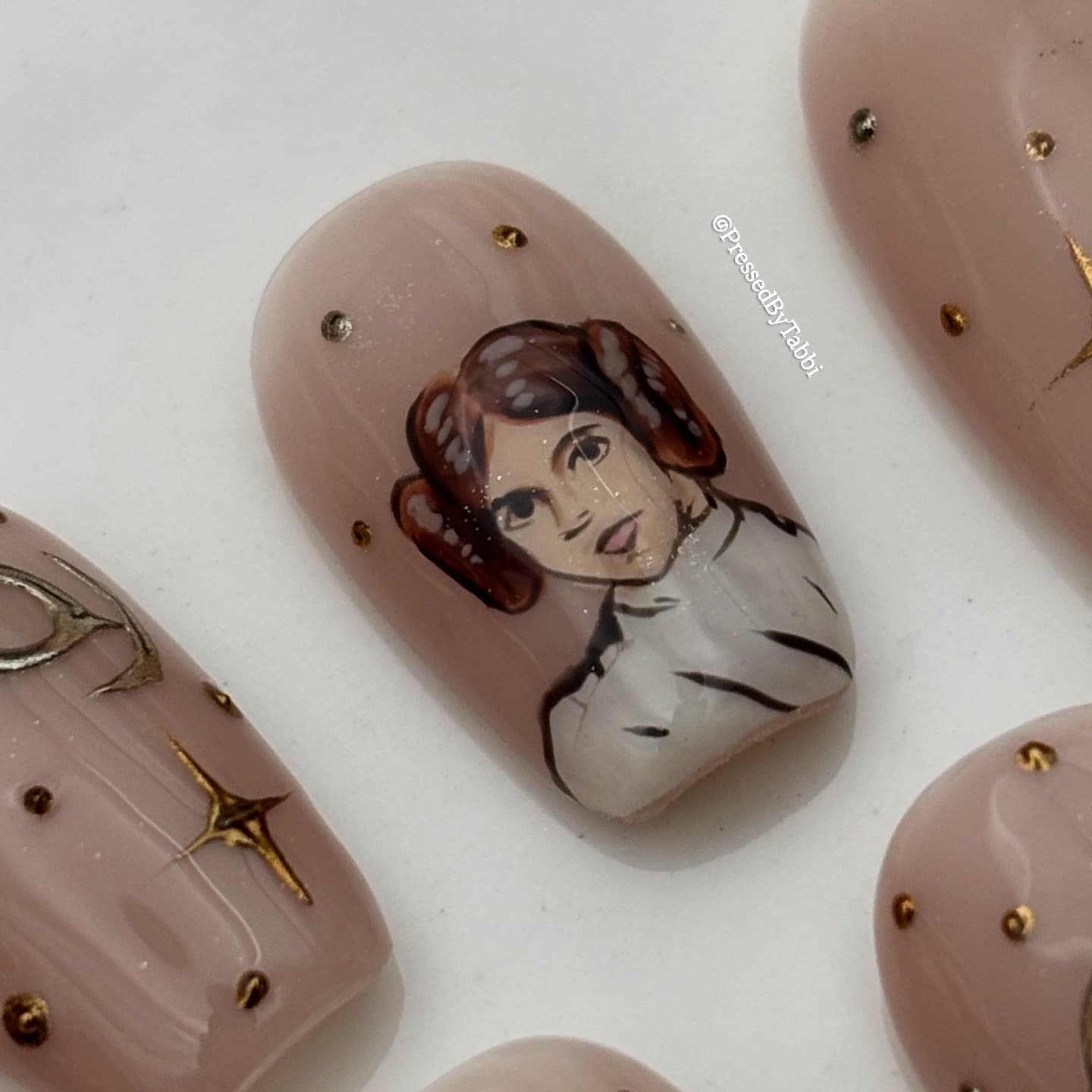 Studio Ghibli-inspired hand-painted nail set — tier 4